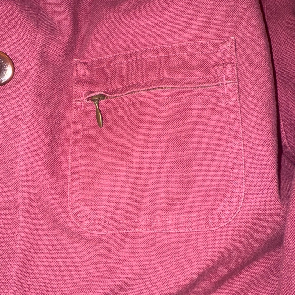 Vtg L.L. Bean Chore Barn Jacket Canvas Coat Womens M Red Primaloft Plaid Lining - Picture 4 of 13